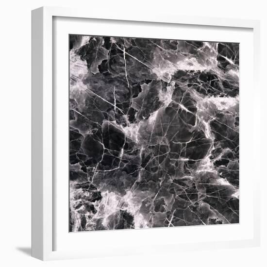 Black and white marble pattern-Panoramic Images-Framed Photographic Print