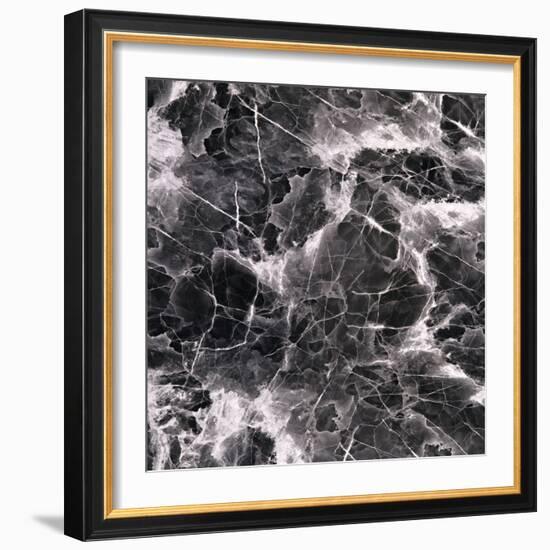 Black and white marble pattern-Panoramic Images-Framed Photographic Print