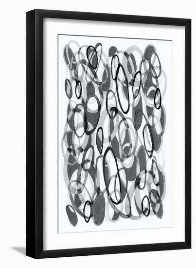 Black and White Ovals I-Nikki Galapon-Framed Art Print