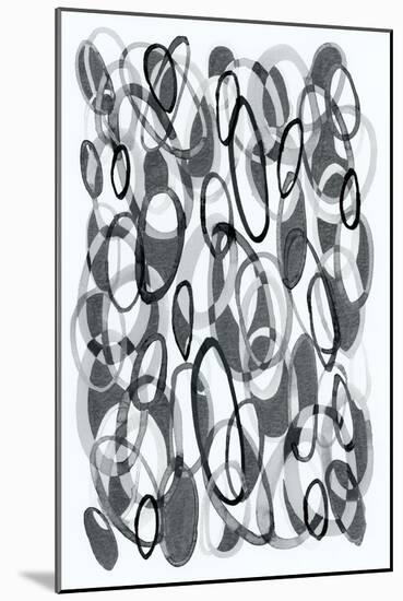 Black and White Ovals I-Nikki Galapon-Mounted Art Print