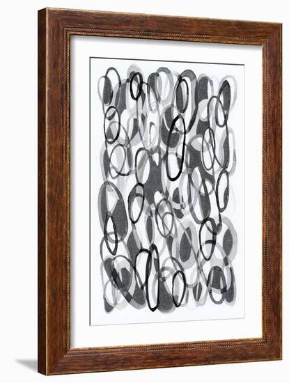 Black and White Ovals II-Nikki Galapon-Framed Art Print