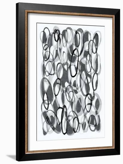 Black and White Ovals II-Nikki Galapon-Framed Art Print