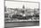 Black and White Panorama of Old Havana with Some Famous Buildings including the Capitol and the Bay-Kamira-Mounted Photographic Print