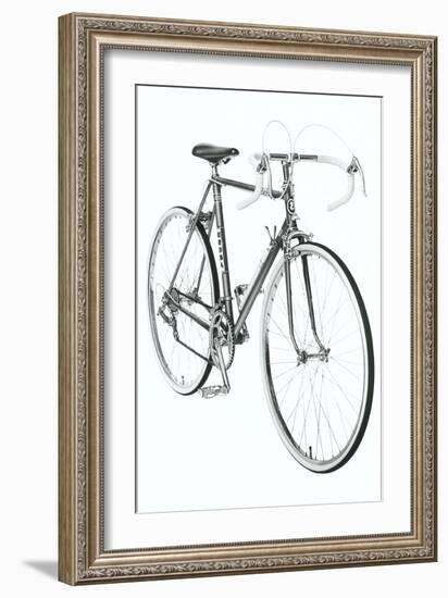 Black and White Photo of 10 Speed Bicycle-null-Framed Art Print