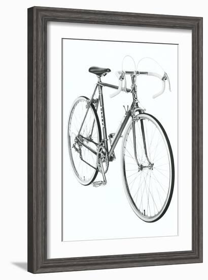 Black and White Photo of 10 Speed Bicycle-null-Framed Art Print