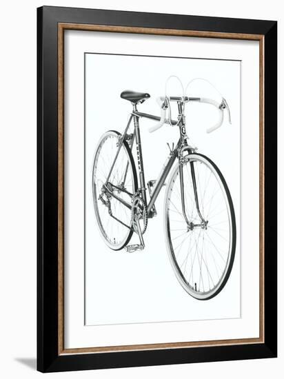 Black and White Photo of 10 Speed Bicycle-null-Framed Art Print