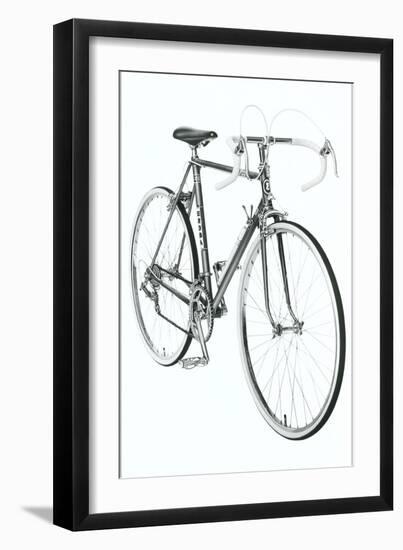 Black and White Photo of 10 Speed Bicycle-null-Framed Art Print