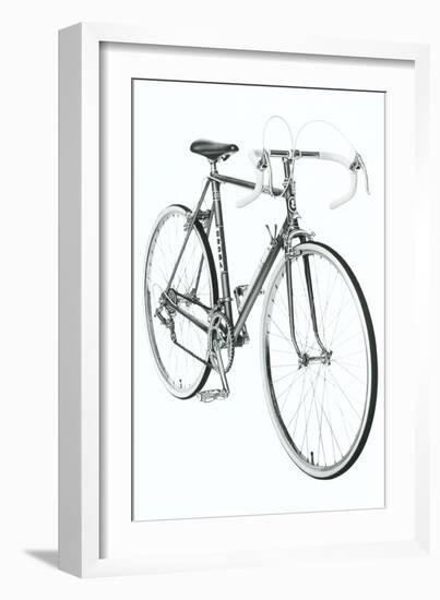 Black and White Photo of 10 Speed Bicycle-null-Framed Art Print