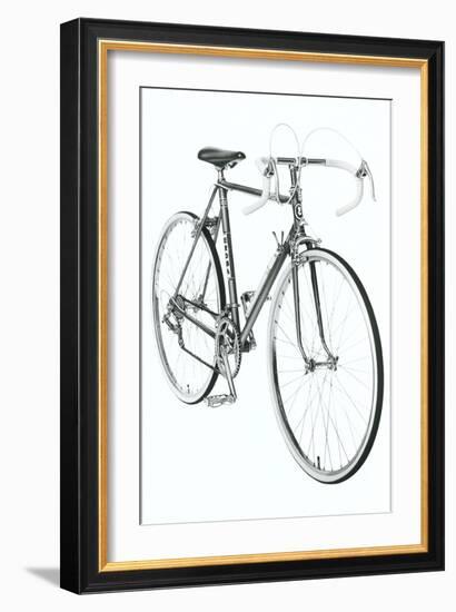 Black and White Photo of 10 Speed Bicycle-null-Framed Art Print