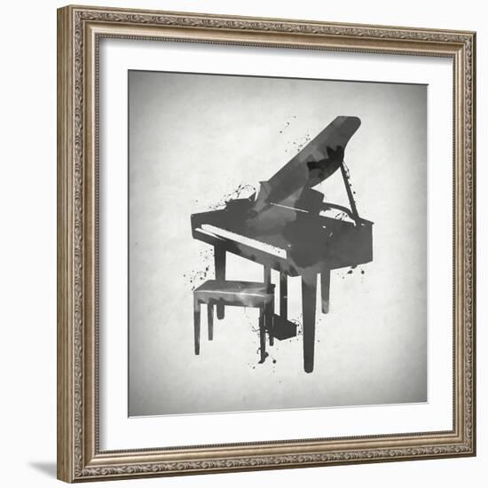 Black and White PIano-Dan Sproul-Framed Art Print
