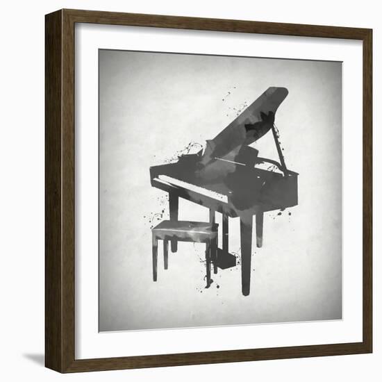 Black and White PIano-Dan Sproul-Framed Art Print