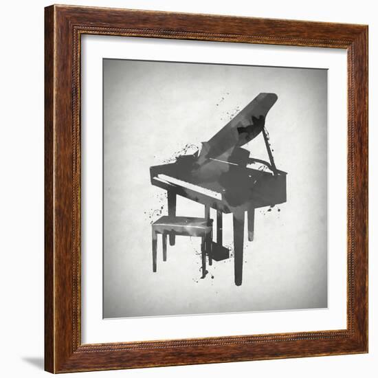 Black and White PIano-Dan Sproul-Framed Art Print