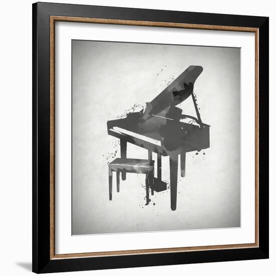 Black and White PIano-Dan Sproul-Framed Art Print