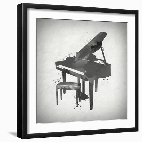 Black and White PIano-Dan Sproul-Framed Art Print