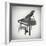 Black and White PIano-Dan Sproul-Framed Art Print