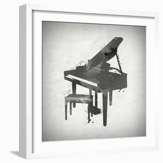 Black and White PIano-Dan Sproul-Framed Art Print