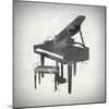 Black and White PIano-Dan Sproul-Mounted Art Print