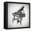 Black and White PIano-Dan Sproul-Framed Stretched Canvas