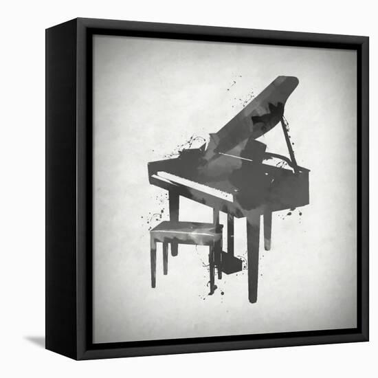 Black and White PIano-Dan Sproul-Framed Stretched Canvas
