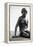 Black-And-White Picture of the Statue of the Little Mermaid in Copenhagen, Denmark, Scandinavia-Simon Montgomery-Framed Premier Image Canvas