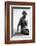 Black-And-White Picture of the Statue of the Little Mermaid in Copenhagen, Denmark, Scandinavia-Simon Montgomery-Framed Photographic Print