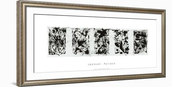 Black and White Polyptych-Jackson Pollock-Framed Serigraph