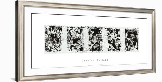 Black and White Polyptych-Jackson Pollock-Framed Serigraph