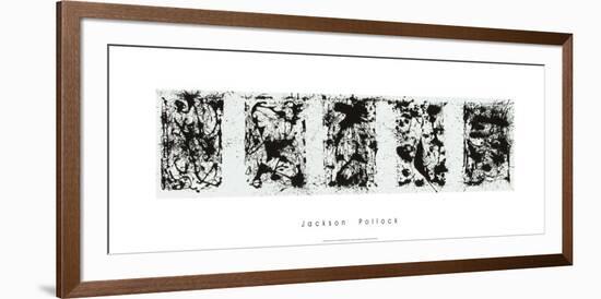 Black and White Polyptych-Jackson Pollock-Framed Serigraph