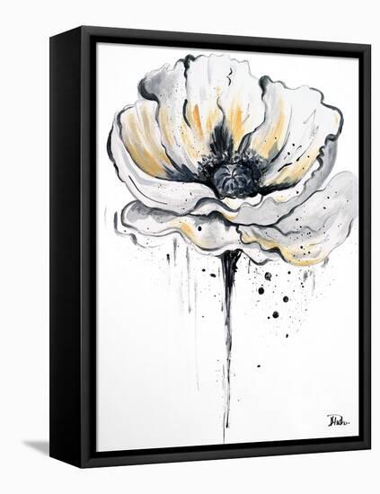 Black and White Poppies II-Patricia Pinto-Framed Stretched Canvas