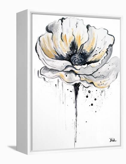 Black and White Poppies II-Patricia Pinto-Framed Stretched Canvas