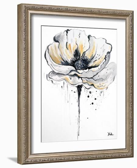 Black and White Poppies II-Patricia Pinto-Framed Art Print