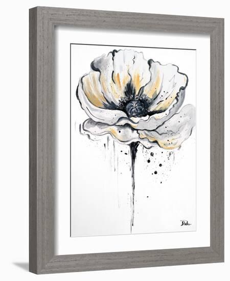 Black and White Poppies II-Patricia Pinto-Framed Art Print