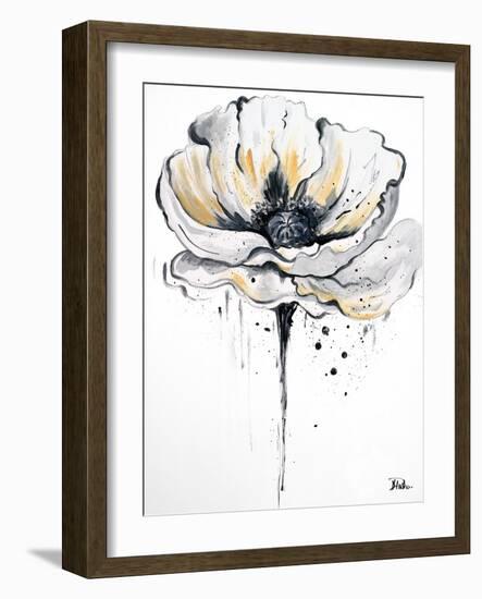 Black and White Poppies II-Patricia Pinto-Framed Art Print