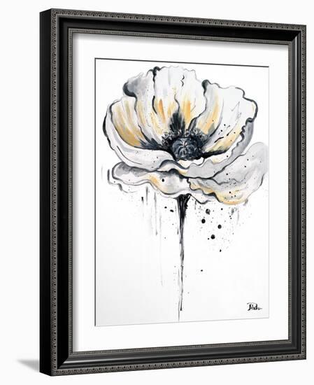 Black and White Poppies II-Patricia Pinto-Framed Art Print