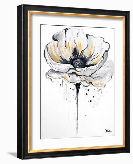 Black and White Poppies II-Patricia Pinto-Framed Art Print