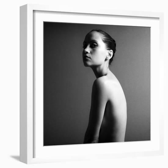 Black and White Portrait of Nude Elegant Female. Studio Photo-Mayer George-Framed Photographic Print