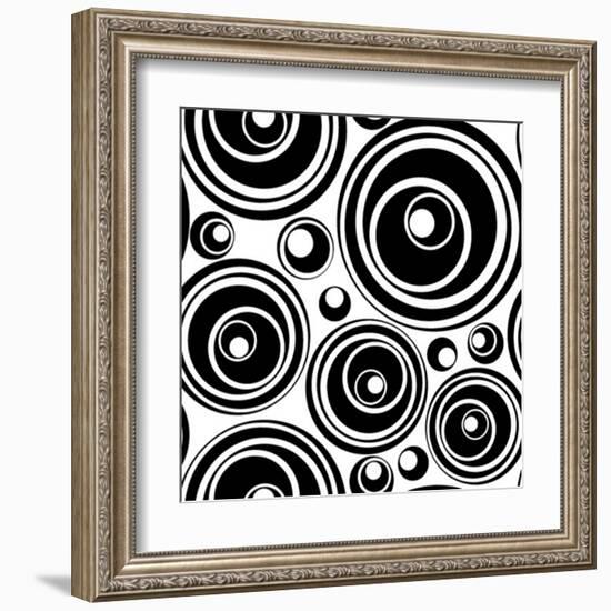 Black-And-White Retro Seamless Ornament-katritch-Framed Art Print