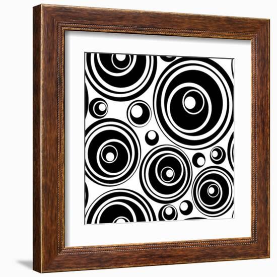 Black-And-White Retro Seamless Ornament-katritch-Framed Art Print