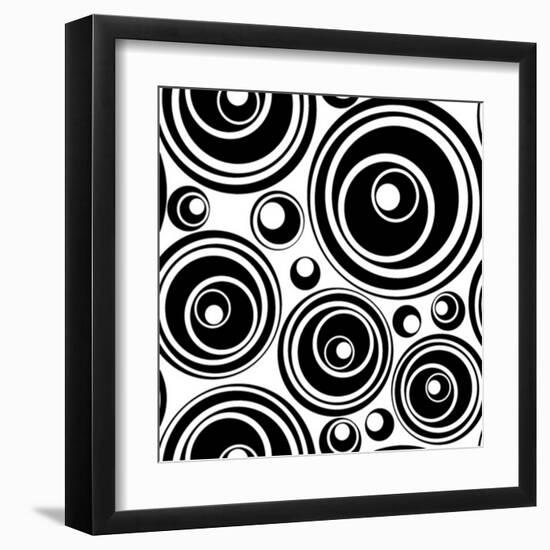 Black-And-White Retro Seamless Ornament-katritch-Framed Art Print