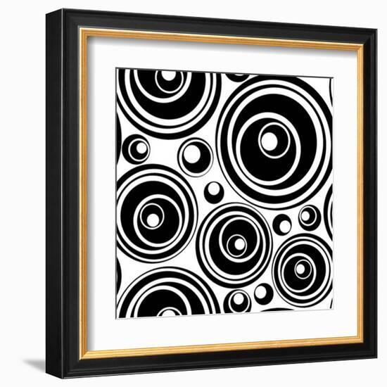 Black-And-White Retro Seamless Ornament-katritch-Framed Art Print