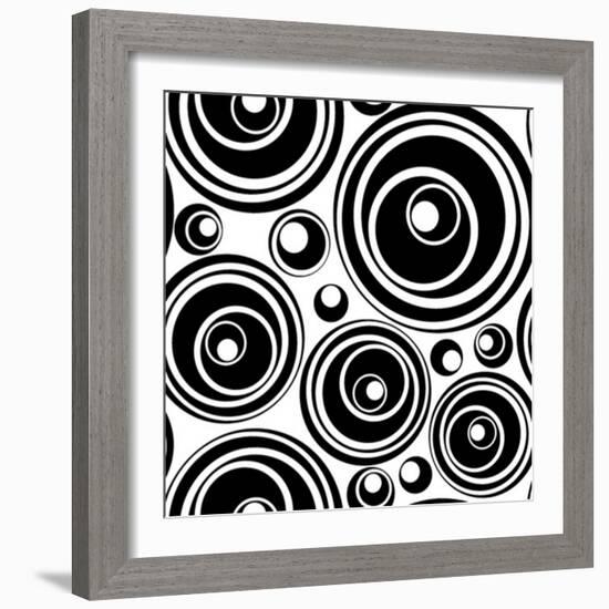 Black-And-White Retro Seamless Ornament-katritch-Framed Art Print