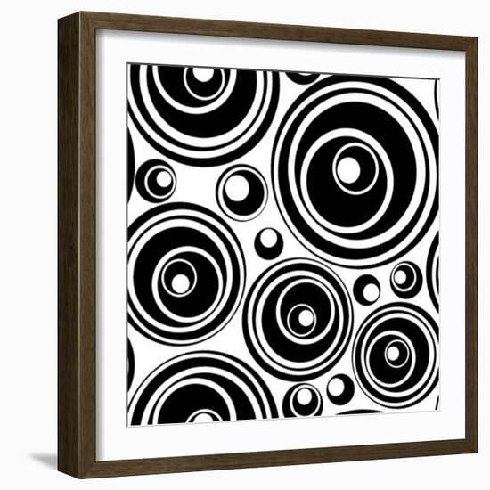 Black-And-White Retro Seamless Ornament-katritch-Framed Art Print