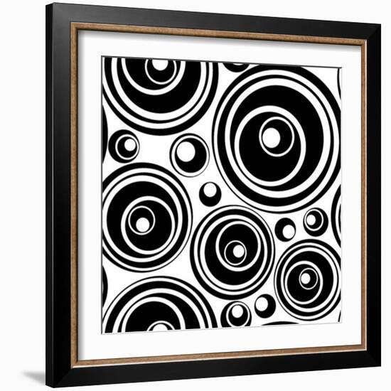 Black-And-White Retro Seamless Ornament-katritch-Framed Art Print