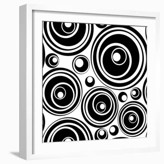 Black-And-White Retro Seamless Ornament-katritch-Framed Art Print