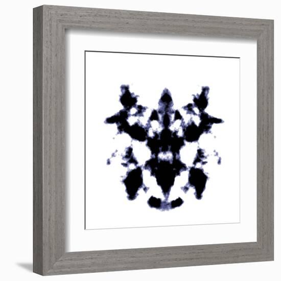 Black And White Rorschach Graphic-magann-Framed Art Print