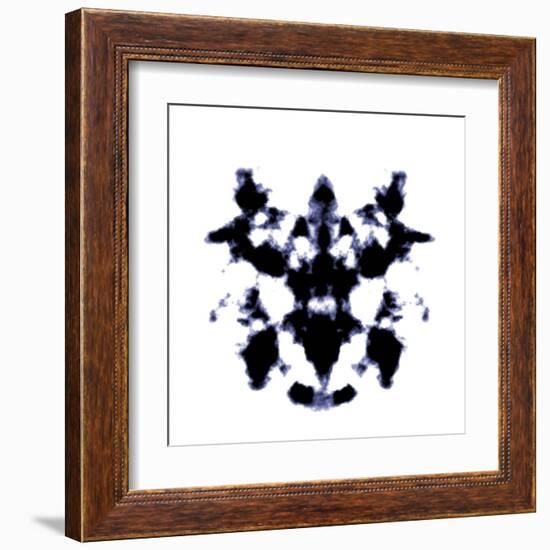 Black And White Rorschach Graphic-magann-Framed Art Print