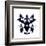 Black And White Rorschach Graphic-magann-Framed Art Print