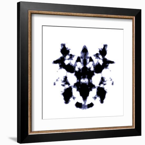 Black And White Rorschach Graphic-magann-Framed Art Print