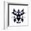 Black And White Rorschach Graphic-magann-Framed Art Print