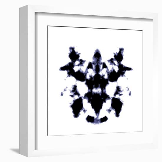 Black And White Rorschach Graphic-magann-Framed Art Print